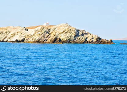 from the boat greece islands in mediterranean sea and sky