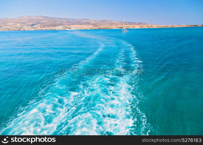 from the boat greece islands in mediterranean sea and sky