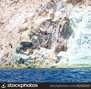 from the boat sea and sky in mediterranean sea santorini greece europe