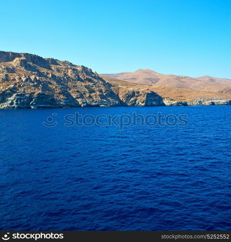 from the boat sea and sky in mediterranean sea santorini greece europe