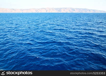 from the boat sea and sky in mediterranean sea santorini greece europe