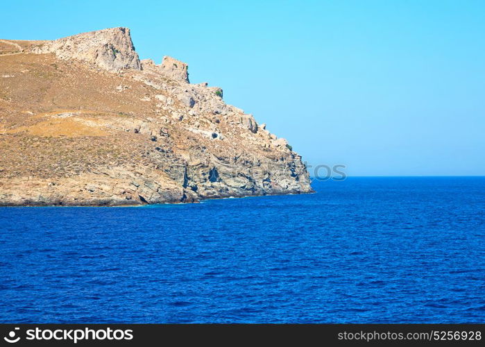 from the boat sea and sky in mediterranean sea santorini greece europe