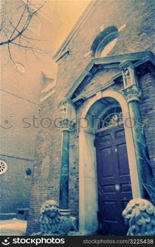 Front Door of Old Gothic Building