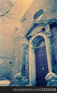 Front Door of Old Gothic Building