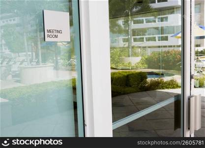 Front doors of meeting room