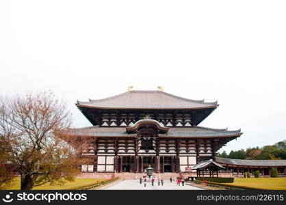 Front of main hall of Todaiji Temple - Nara - Japan