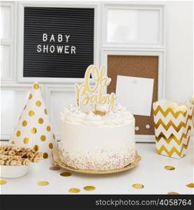 front view baby shower cake concept 2