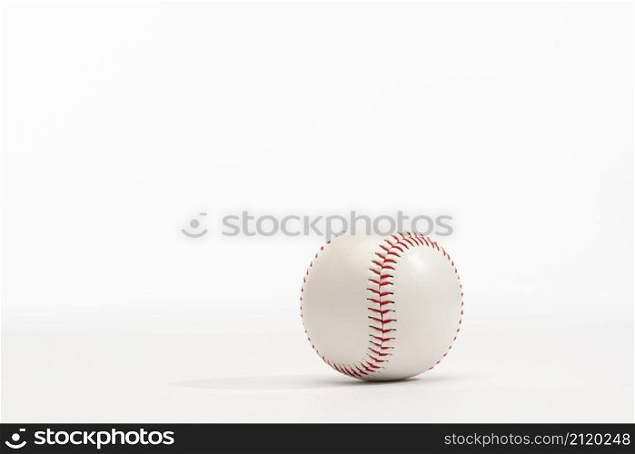 front view baseball with copy space