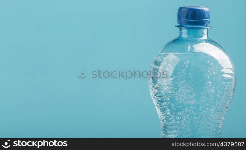front view bottle sparkling water