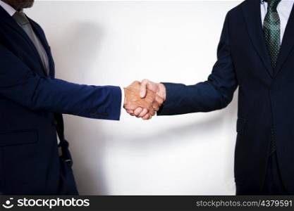 front view business handshake collaboration