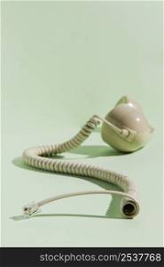 front view cord with telephone receiver