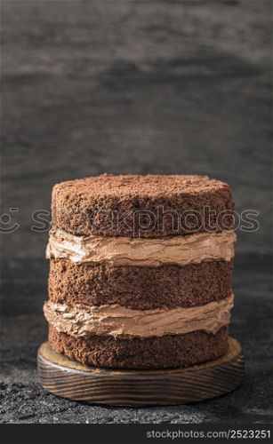 front view delicious chocolate cake concept 18
