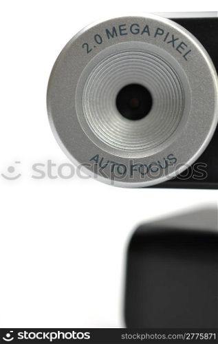 Front-view of a web-cam on a solid white background