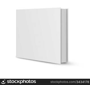 front view of Blank book cover white.
