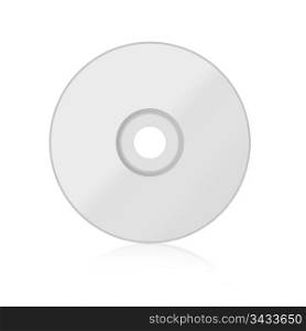 front view of Blank compact disk cover white.