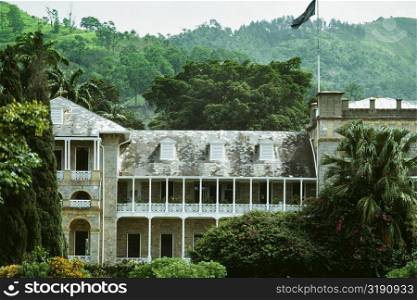 Front view of Governor&acute;s mansion, Port of Spain, Trinidad
