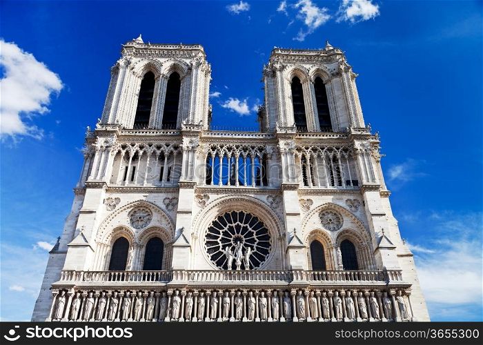 front view of Notre-Dame de Paris