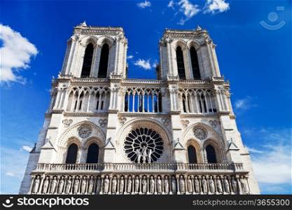 front view of Notre-Dame de Paris