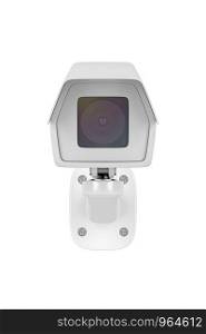 Front view of surveillance camera, isolated on white background