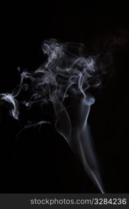 Front view of three shapes of smoke