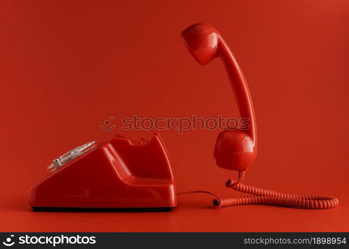 front view retro telephone. Resolution and high quality beautiful photo. front view retro telephone. High quality beautiful photo concept