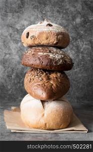 front view tower breads mix
