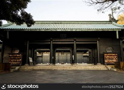 front view traditional japanese wooden structure