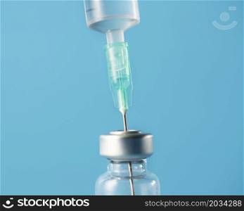 front view vaccination elements composition close up