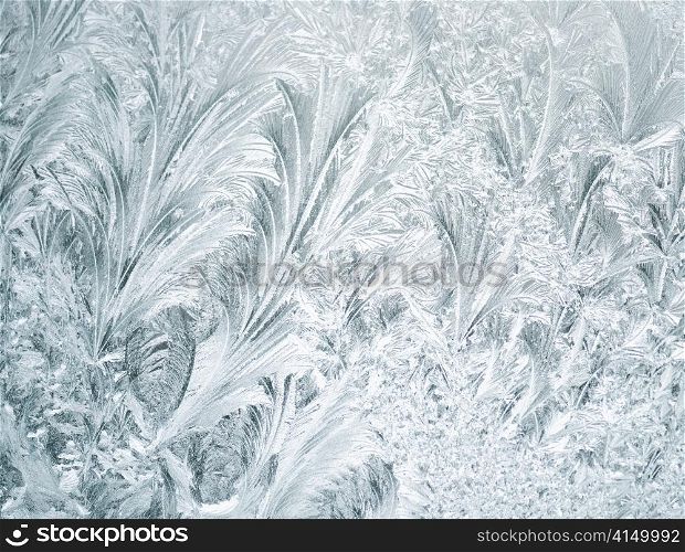 Frost On A Window ,Close Up ,For Background