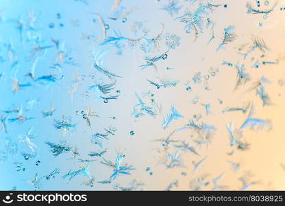 frost painted on glass beautiful carved pattern