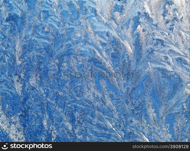 frost patterns on glass