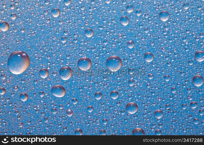 Frozen blue water. Water collection.