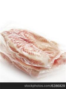 Frozen Fish Fillets In A Vacuum Package