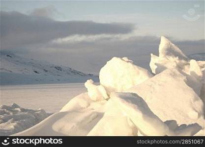 Frozen Ice on the arctic