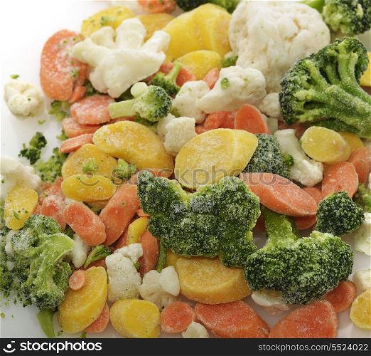 Frozen Raw Vegetables ,Close Up