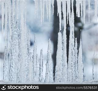 frozen window with ice background