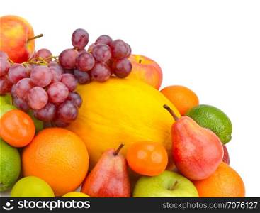 fruit and berries isolated on a white background