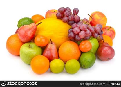 fruit and berries isolated on white background