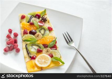 Fruit and berry carpaccio