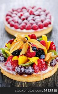 Fruit and berry tarts