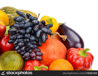 fruit and vegetable isolated on white background