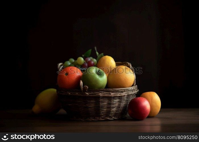 Fruit basket organic. Nutrition harvest. Generate Ai. Fruit basket organic. Generate Ai