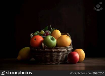 Fruit basket organic. Nutrition harvest. Generate Ai. Fruit basket organic. Generate Ai