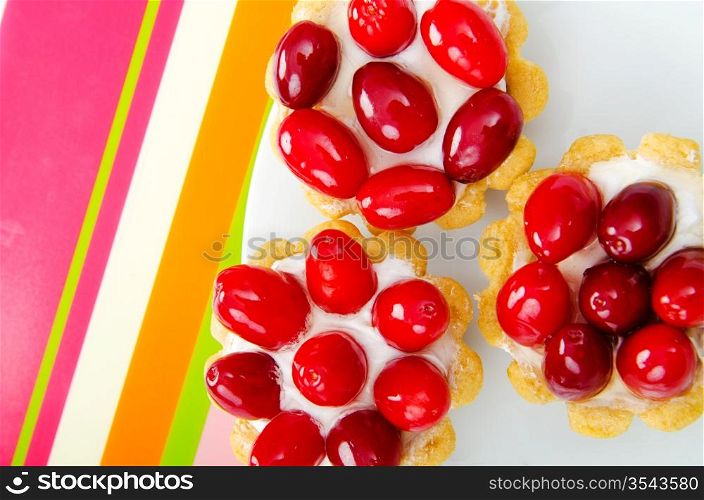 Fruit cakes with cornel berries