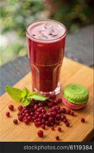 fruit drink with cranberries. fruit non-alcoholic drink with cranberries