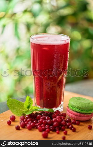 fruit drink with cranberries. fruit non-alcoholic drink with cranberries