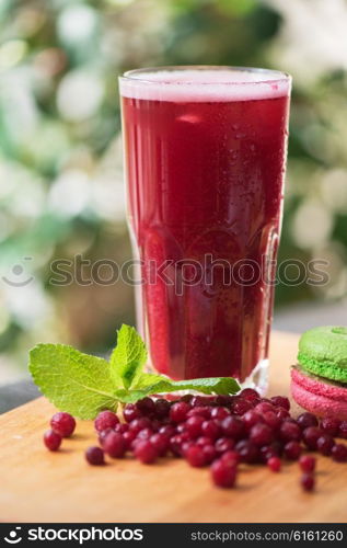 fruit drink with cranberries. fruit non-alcoholic drink with cranberries