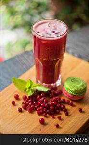 fruit non-alcoholic drink with cranberries. fruit drink with cranberries