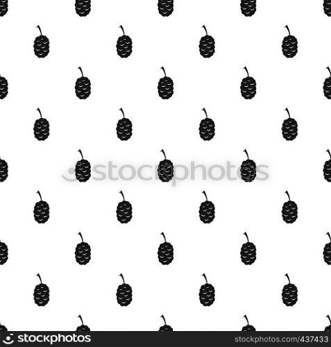 Fruit of mulberry pattern seamless in simple style vector illustration. Fruit of mulberry pattern vector