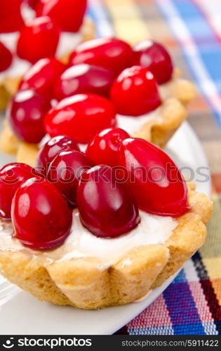 Fruit pastries in the plate